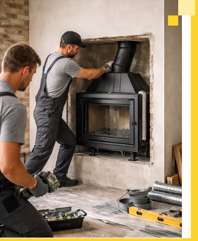 Установка каминных топок в Котельниках: монтаж, подключение