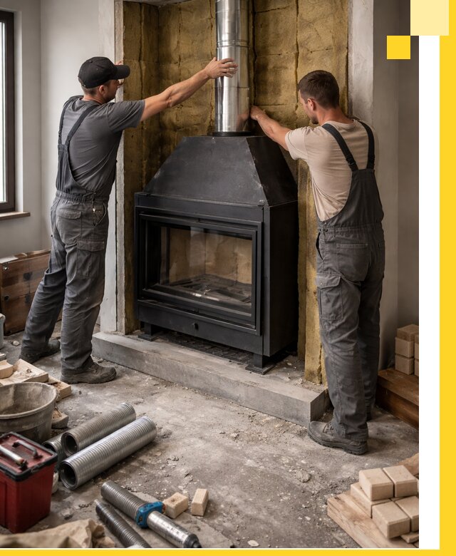 Изготовление и монтаж закрытых каминов в Котельниках под ключ