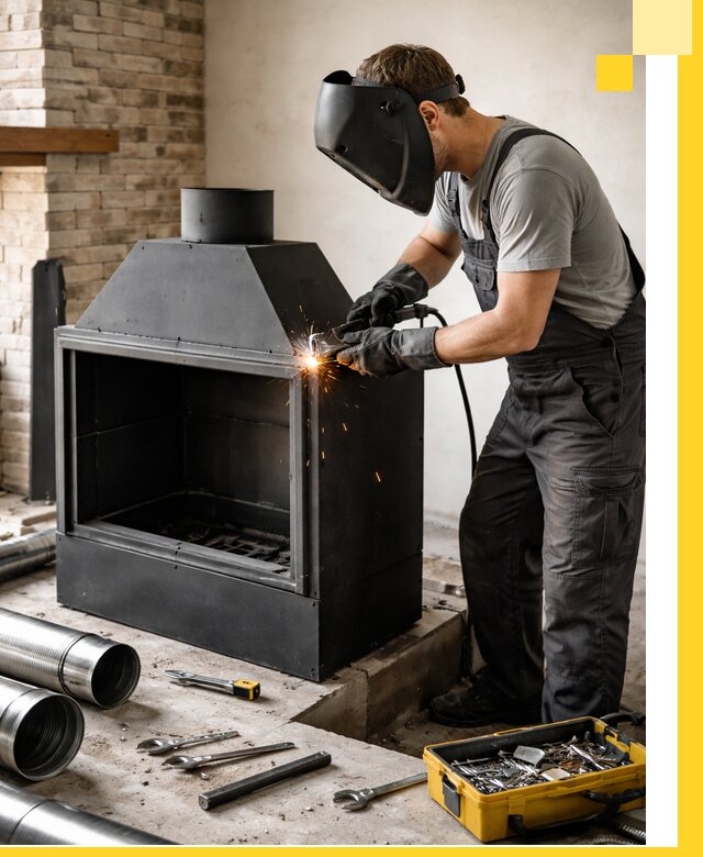 Продажа и установка металлических каминов в Котельниках под ключ