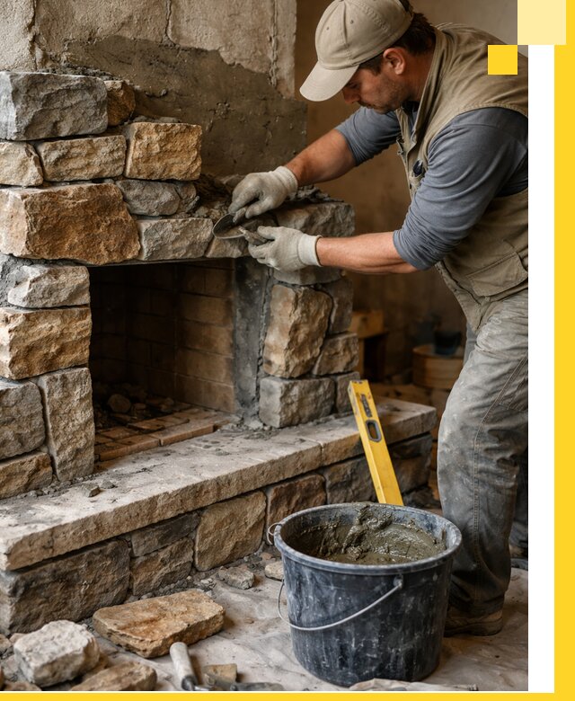 Изготовление и установка каменных каминов под ключ в Котельниках