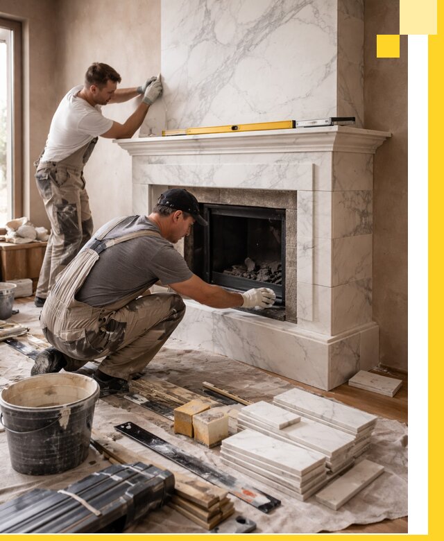 Отделка каминов в Котельниках качественные облицовочные работы