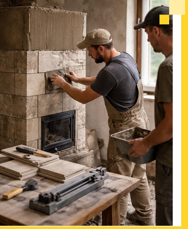 Профессиональная облицовка печей в Котельниках: керамика и камень