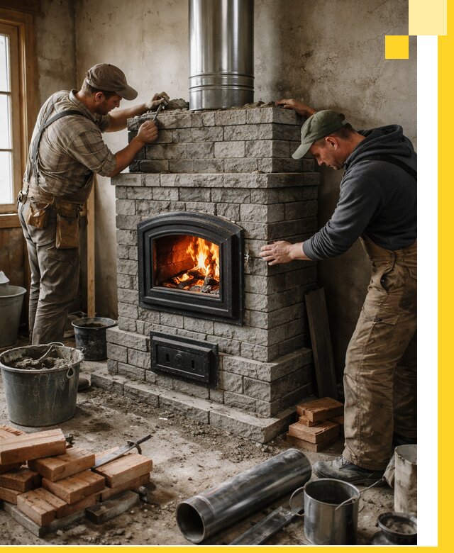 Производство, поставка и монтаж дровяных печей в Котельниках