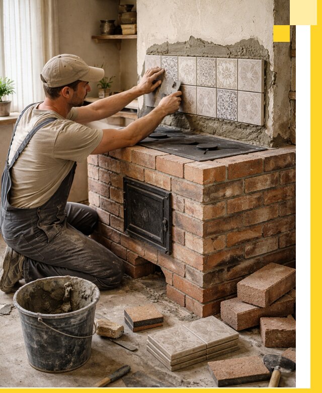 Печи с плитой на заказ монтаж гарантия и сервис в Котельниках