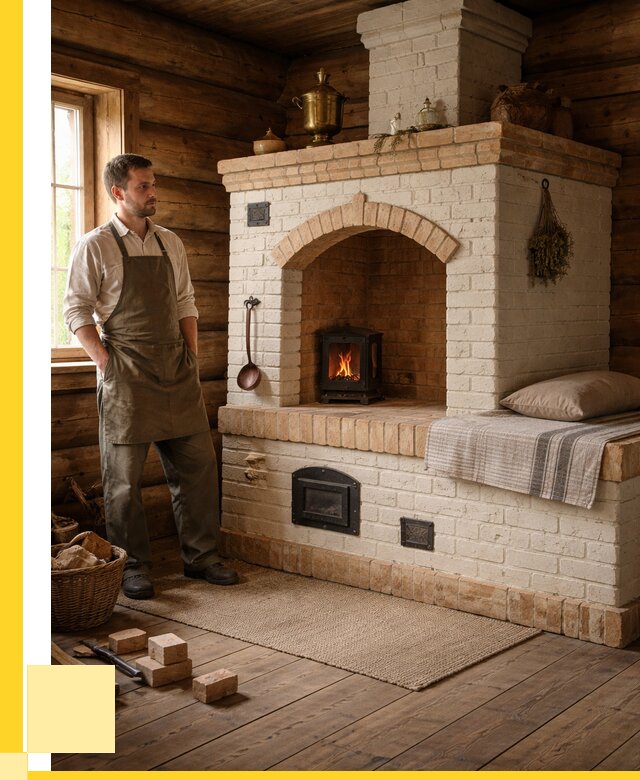 Русские печи с лежанкой под ключ в Котельниках от 159270 р. ЭриданКтн