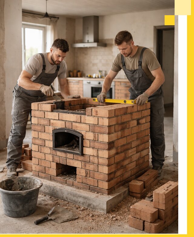 Установка и монтаж печей в частном доме в Котельниках под ключ