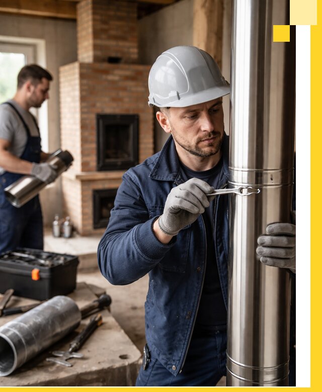 Профессиональный монтаж дымоходов для печей в Котельниках