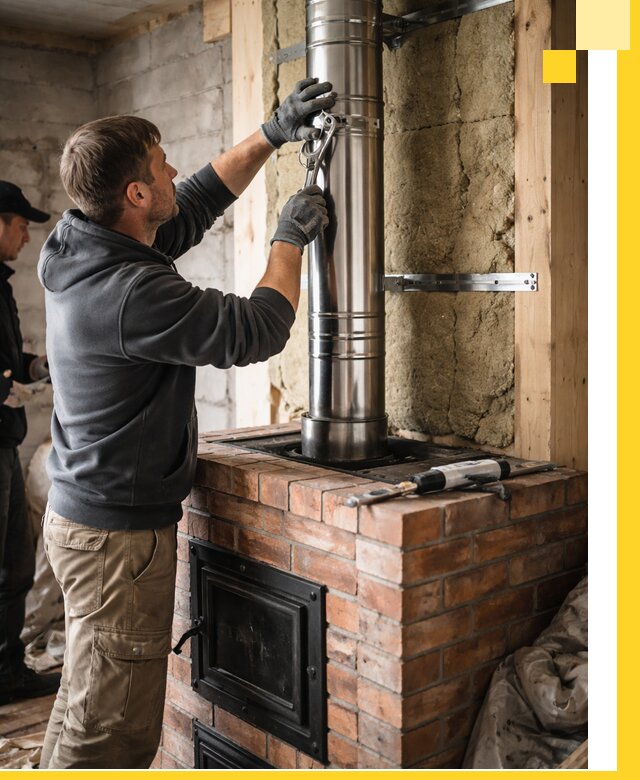 Изготовление и монтаж печей и дымоходов под ключ в Котельниках