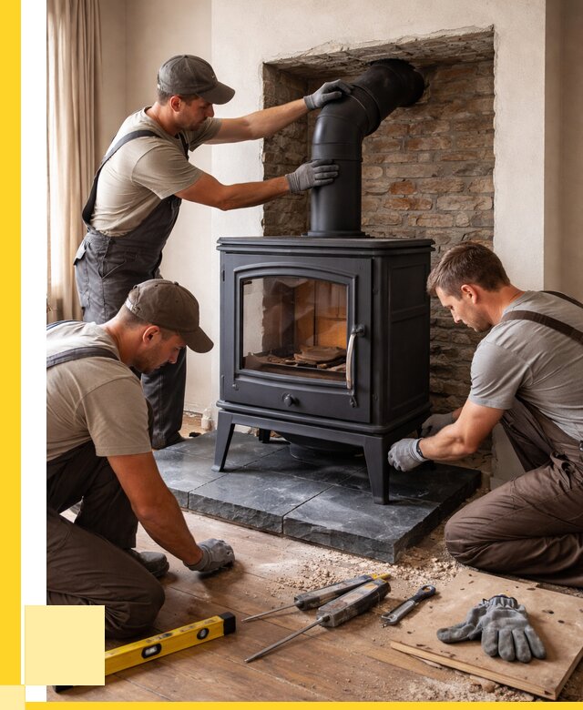 Монтаж печи камина в частном доме в Котельниках от 26545 р. | ЭриданКтн