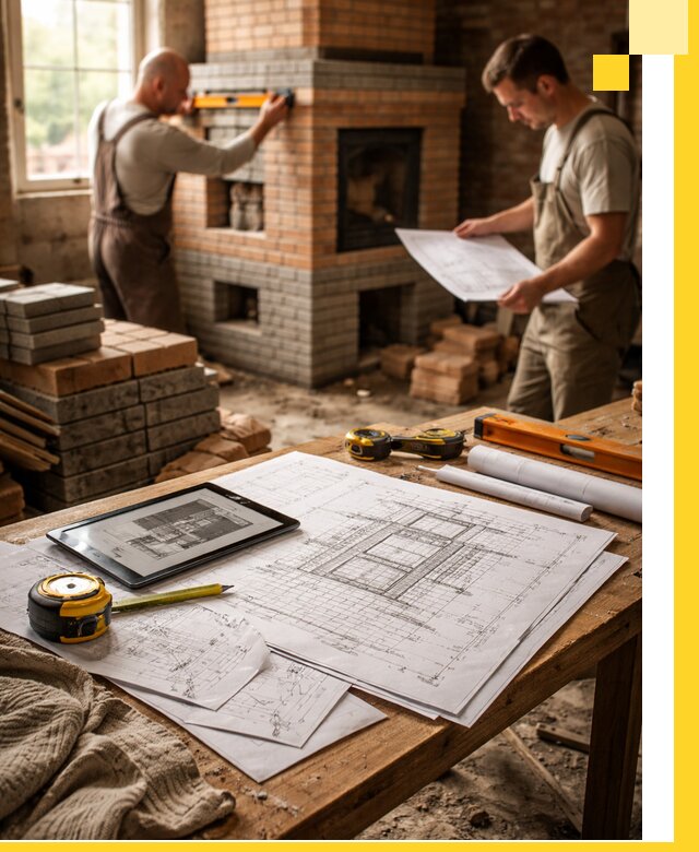 Проекты печей и каминов с индивидуальным дизайном в Котельниках