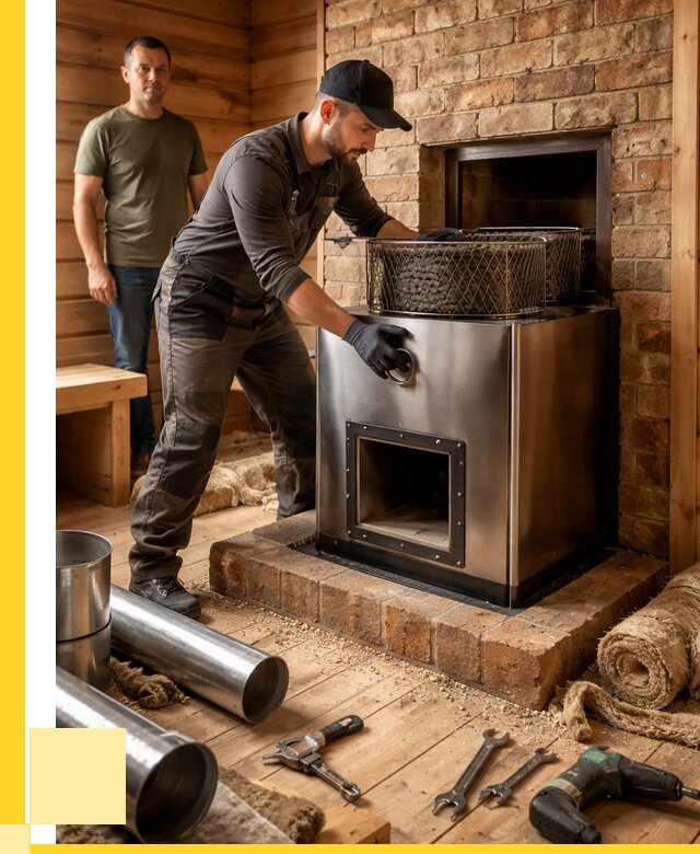 Монтаж банных печей под ключ в Котельниках от 19112 р., ЭриданКтн