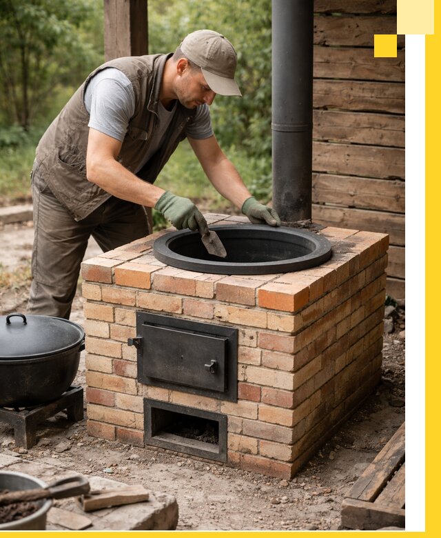 Изготовление и установка печей для казана в Котельниках под ключ