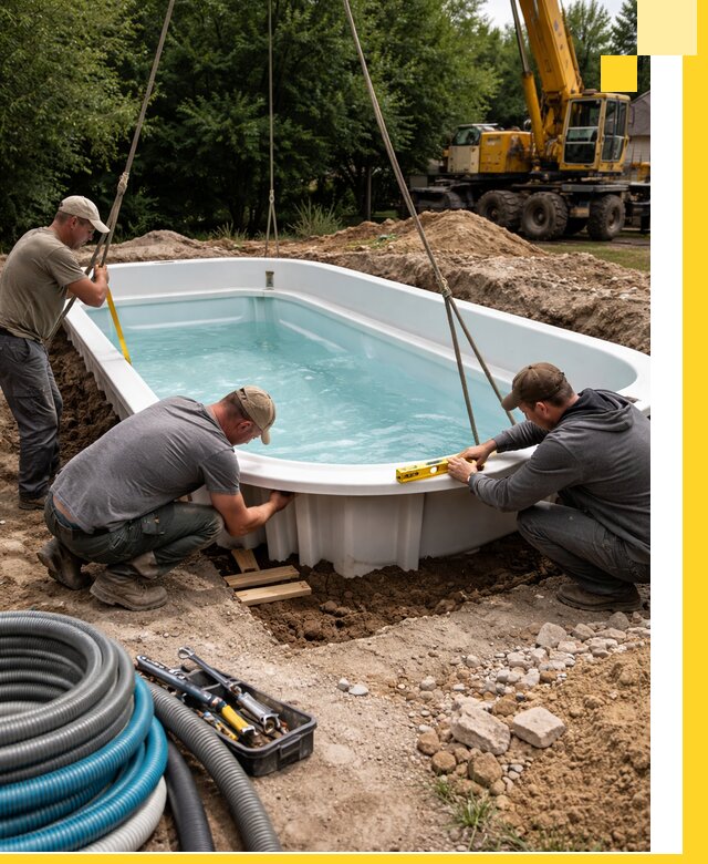 Установка и монтаж композитных бассейнов под ключ в Котельниках