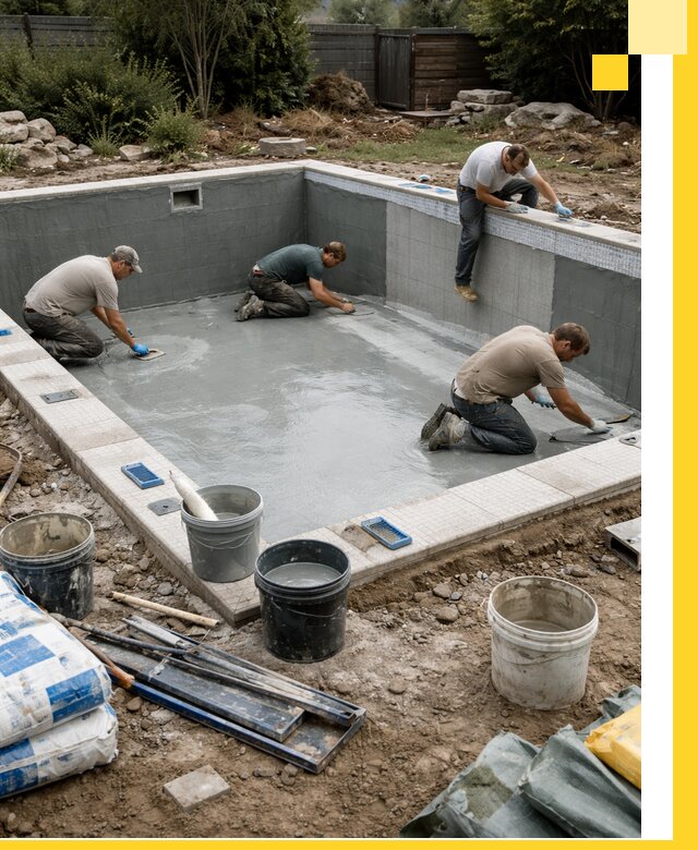 Изготовление и монтаж чаши бассейна под ключ в Котельниках