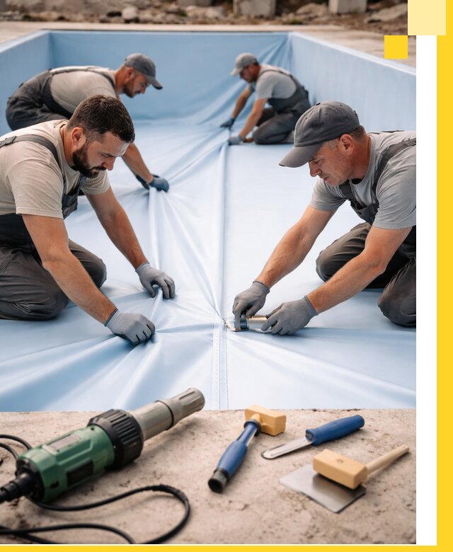 ПВХ пленка для бассейнов с монтажом и гарантией в Котельниках