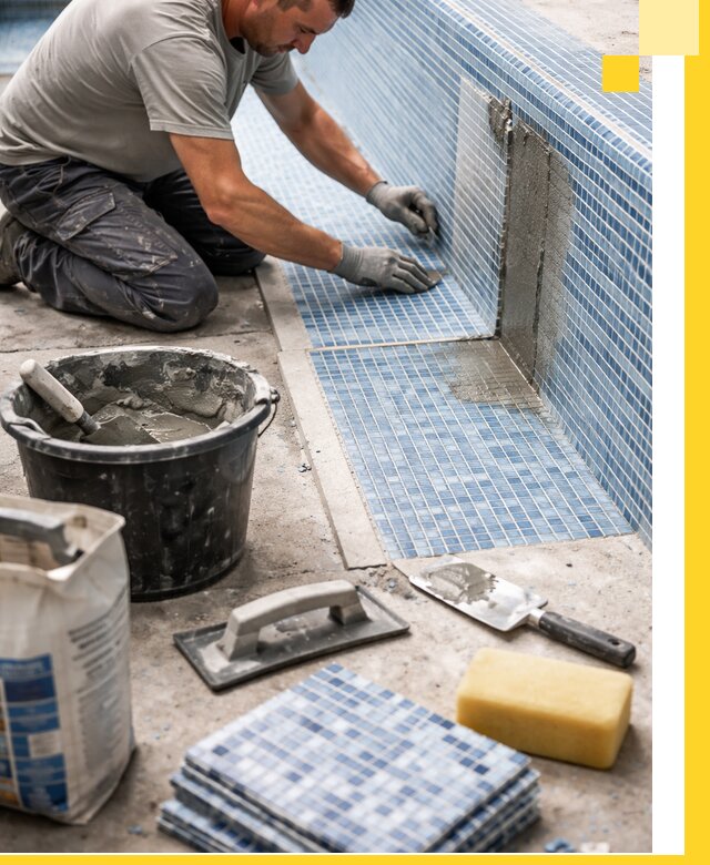 Укладка и ремонт мозаики для бассейнов под ключ в Котельниках