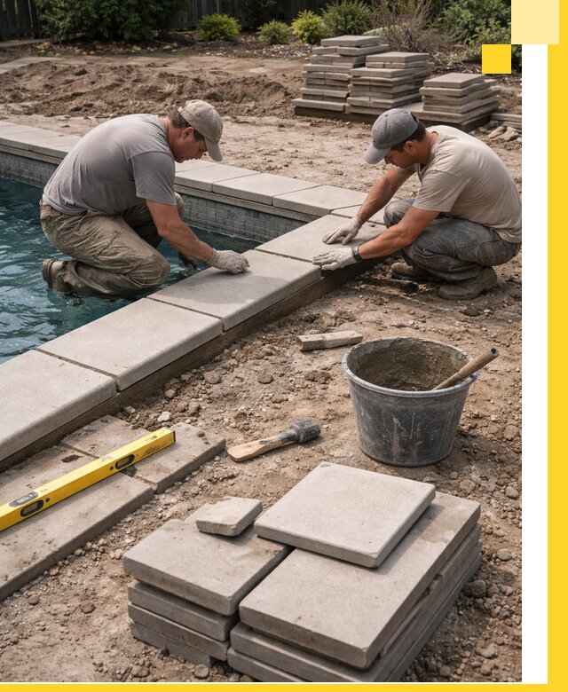 Установка и изготовление копингового камня для бассейнов в Котельниках