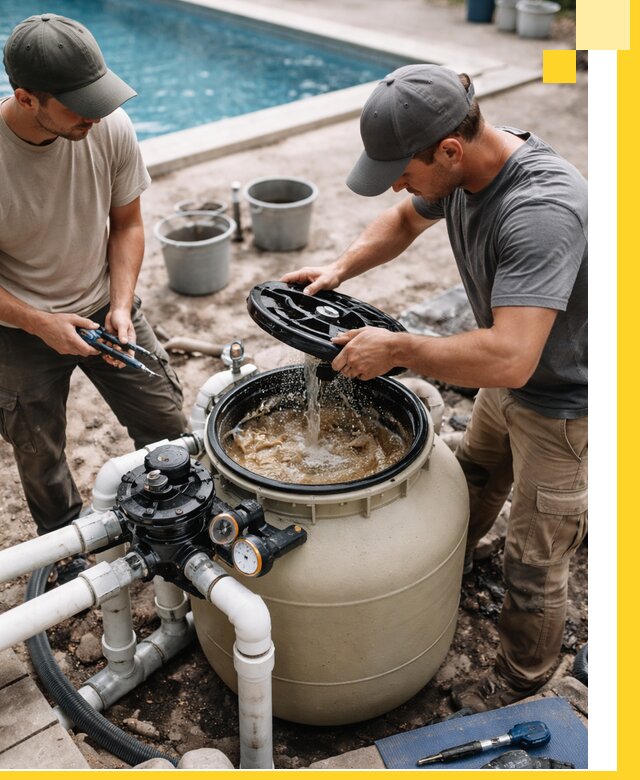 Установка и обслуживание песочных фильтров для бассейнов в Котельниках