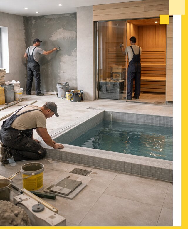 Проектирование и строительство сауны с бассейном в Котельниках