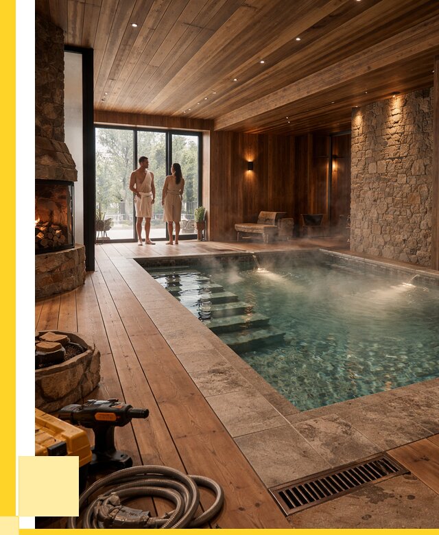 Проекты бань с бассейном под ключ в Котельниках от 79635 р., ЭриданКтн