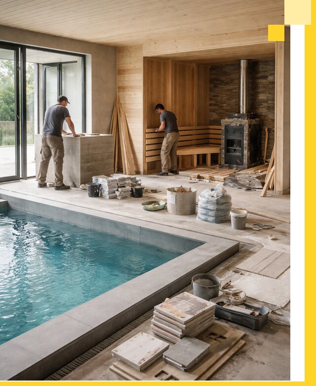 Проектирование и строительство бань с бассейном в Котельниках