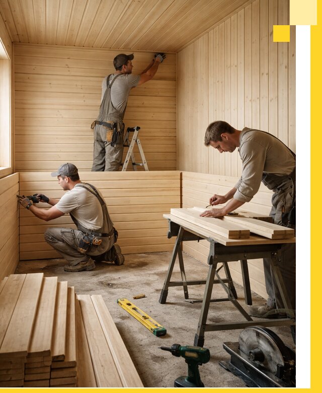 Обшивка саун в Котельниках из натуральной древесины под ключ