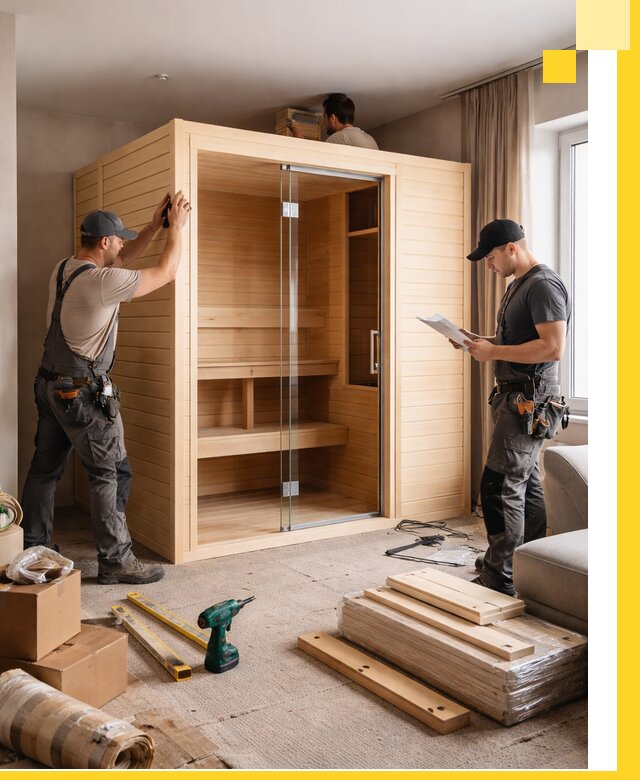 Установка и благоустройство саун в квартире в Котельниках