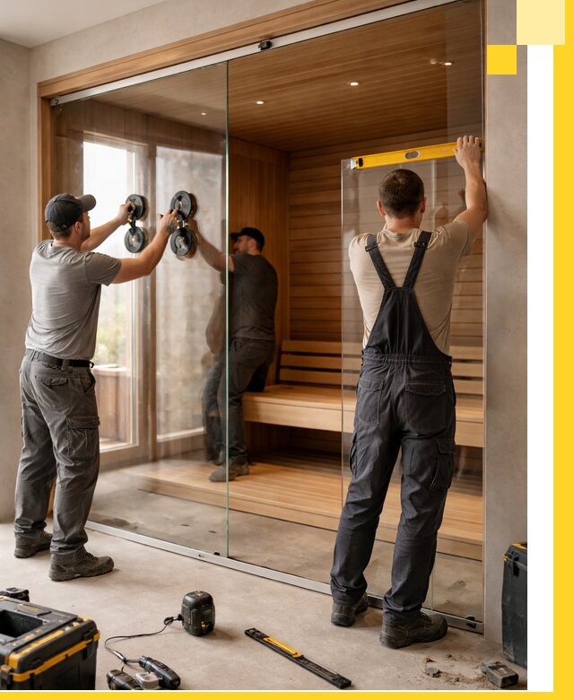 Производство и монтаж стеклянных саун под ключ в Котельниках