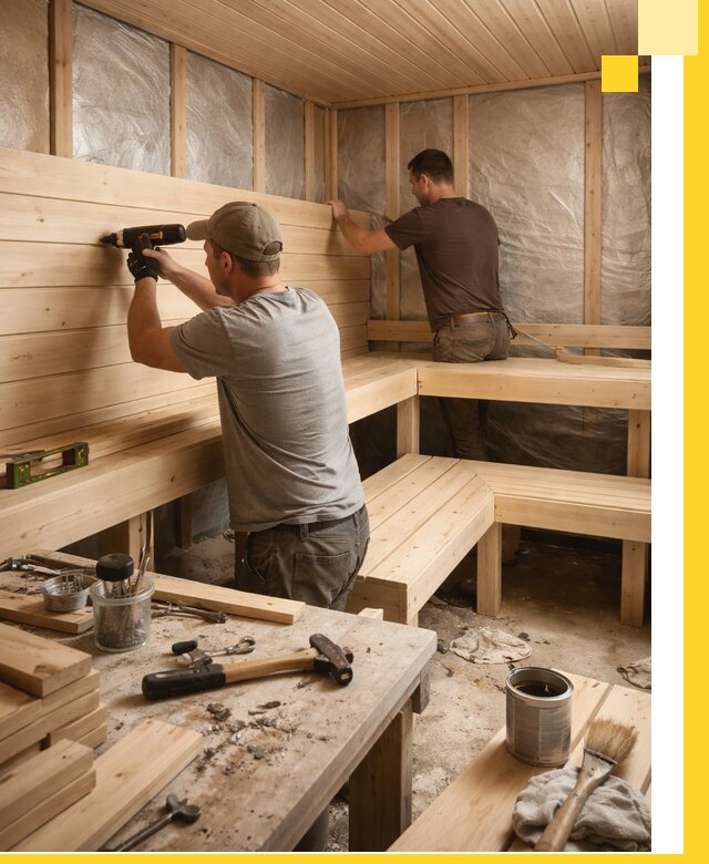 Профессиональная отделка бань и саун под ключ в Котельниках