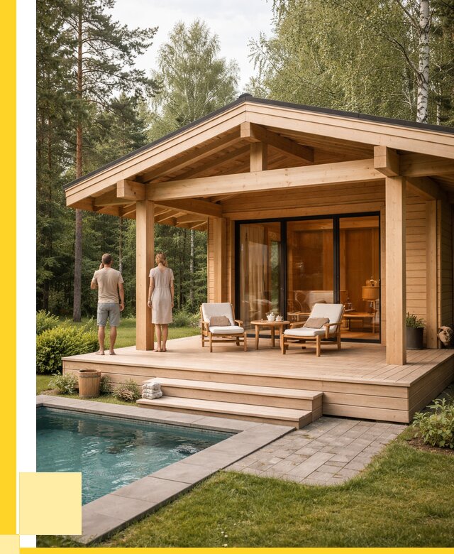 Бани с террасой под ключ в Котельниках от 637080 р. | ЭриданКтн