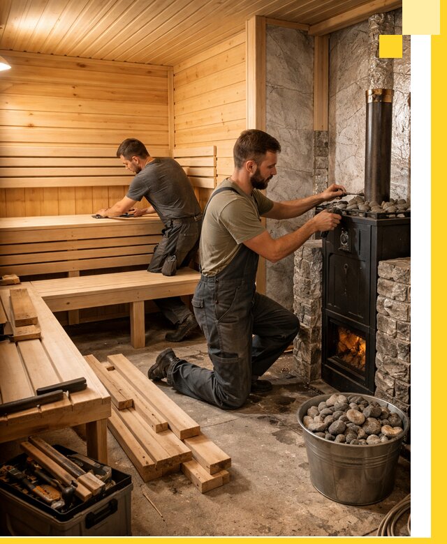 Дизайн и строительство интерьеров бань под ключ в Котельниках