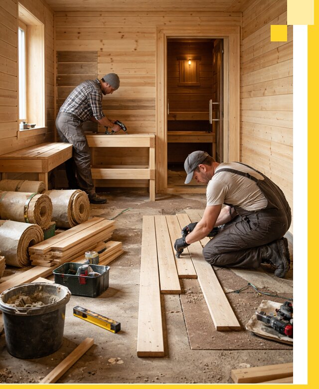 Индивидуальный проект бани с комнатой отдыха под ключ в Котельниках