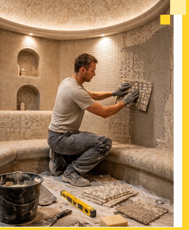 Устройство и монтаж домашнего хамама под ключ в Котельниках