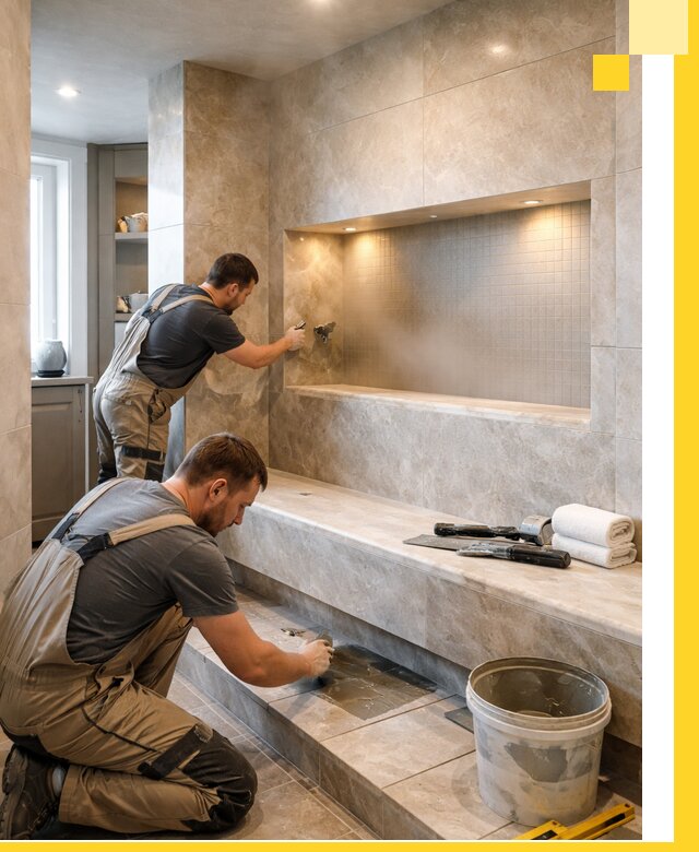 Профессиональное строительство хамама в квартире в Котельниках