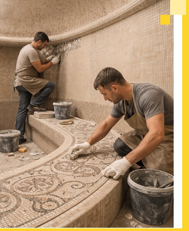 Плитка для хамама в Котельниках, укладка, подбор и поставка